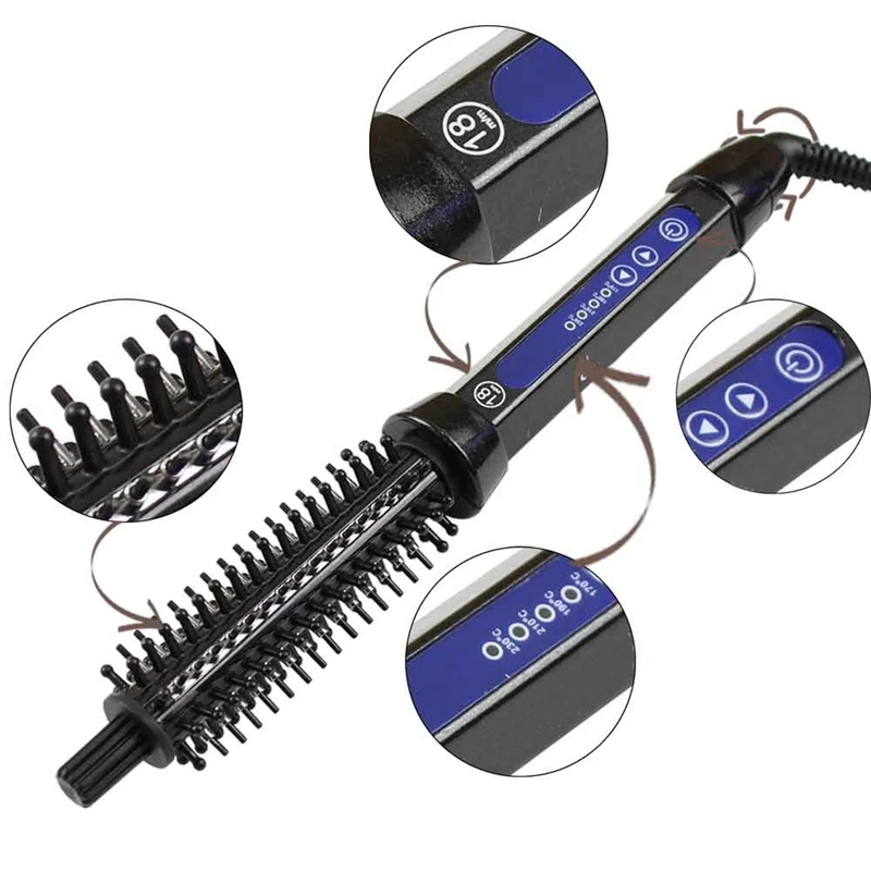 Hair Curling Wand Curler Iron Ceramic Anion Hot Air Brush Styler