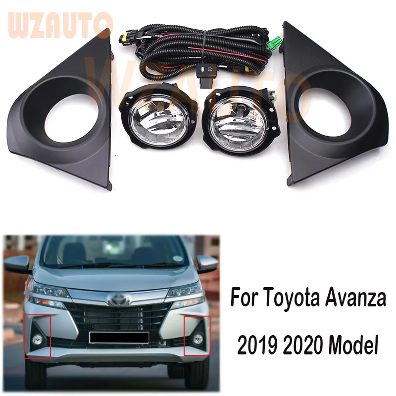 

Front Bumper Daytime Running Light Fog Light Assy Halogen Fog Lamp Set With Wiring Harness Kit For Toyota Avanza 2019 2020