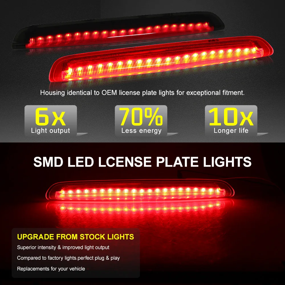 Troisième Feu Stop 5 LED 12V Universel Voiture Haute Montage Arrière