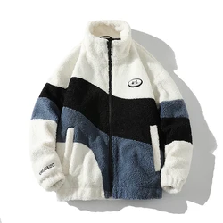 Vintage Fleece Mens Jacket Oversize Lambswool Coat Warm Outwear Winter Outwear
