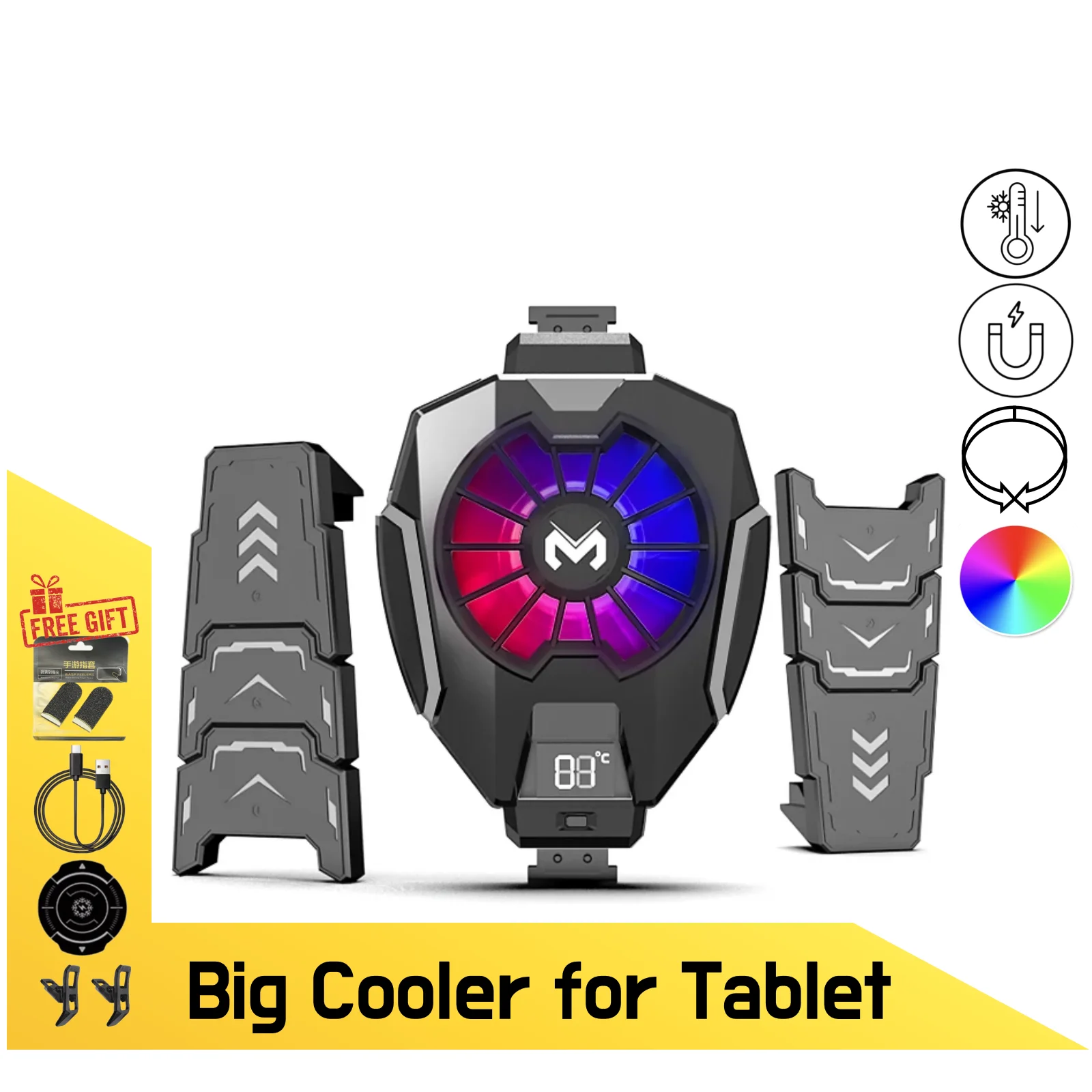 MEMO DL05 Semiconductor Fast Cooling Low Noise Phone Radiator Cooler For IPad/iPhone Mobile Gaming_voghion.com