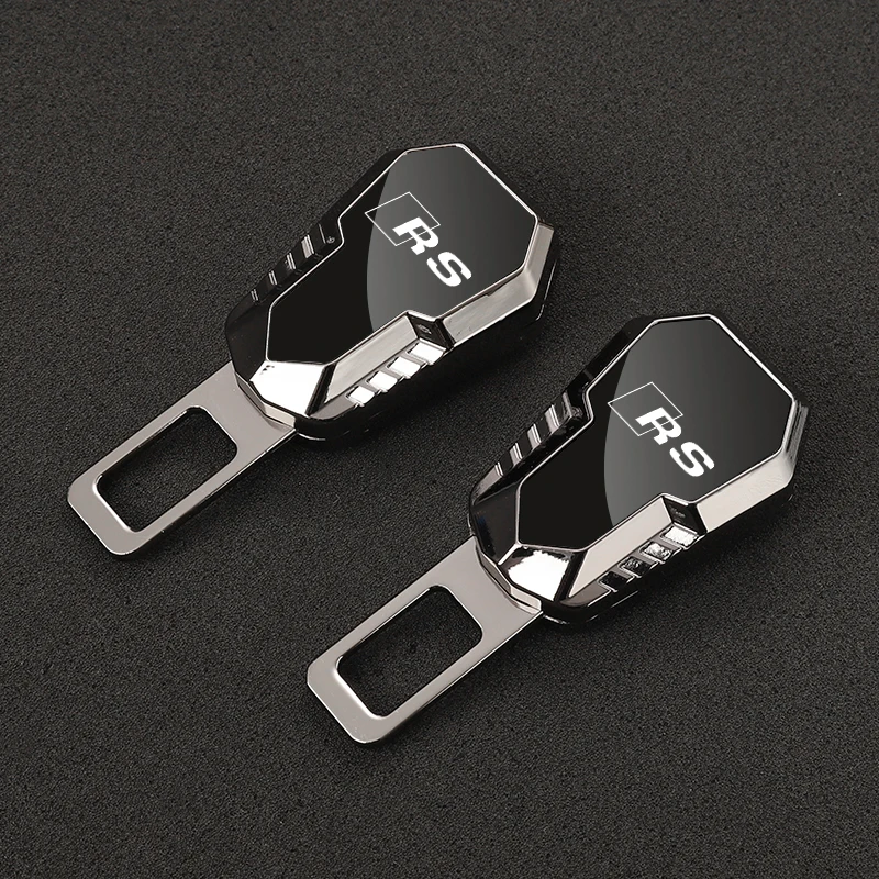 1 pcs Car Seat Belt Clip Extension Plug Metal Seatbelt Extender Accessories for AUDI RS