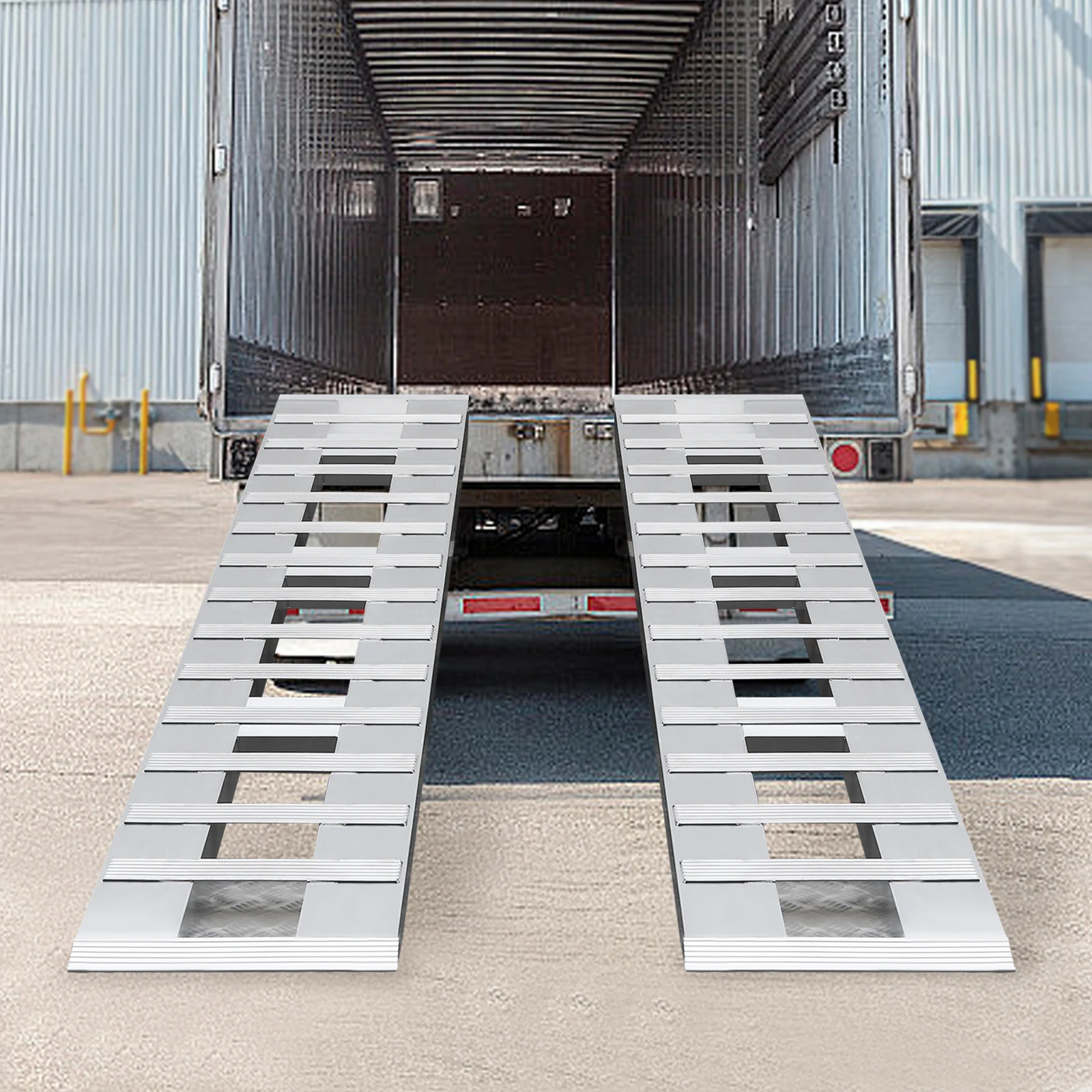 2 Pcs 6000 lbs Aluminum Trailer Ramps 80*15 Inch Loading and Unloading Ramps for Motorcycles Bicycles Dirt Bikes ATVs