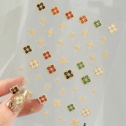 Bohemian Retro Vintage Floral Nail Art Self - Adhesive Stickers (2802)
