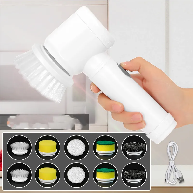Electric Cleaning Brush Wireless USB Rechargeable Housework Kitchen