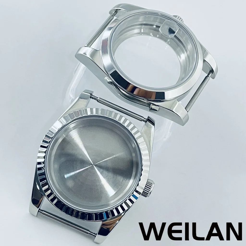 Silver Waterproof Watch Case with Sapphire Crystal, 36mm/40mm