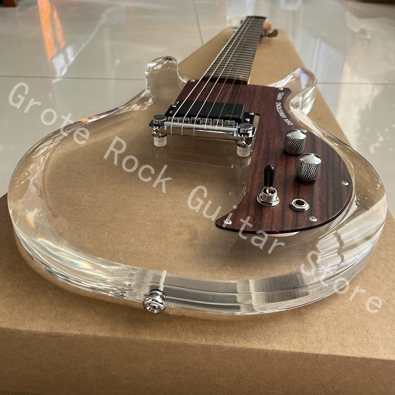 

Classic acrylic electric guitar, 24 tone professional level, quality assurance, fast delivery.