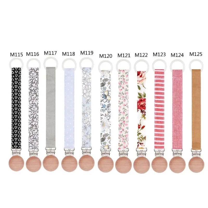 

Cotton Pacifier Clips Holder Teething Grasping Suspender Clip DIY Pacifier Chain