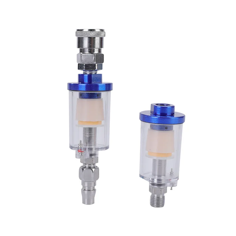 ตัวกรองแยกน้ำมันและน้ำสำหรับเครื่องอัดอากาศขนาด 1/4 นิ้ว อะไหล่ระบบลม ตัวแยกน้ำมันและน้ำ สำหรับปืนพ่นสี ป้องกันความชื้นในอากาศ 1