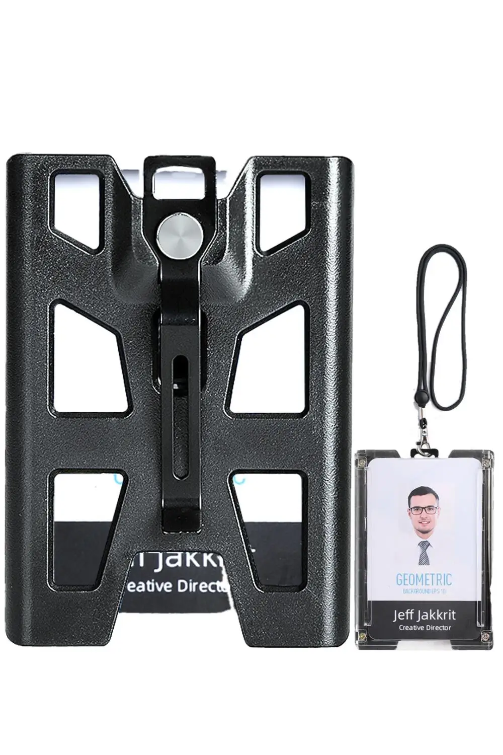  Vertical Open ID Card School Work ID Badge Holder