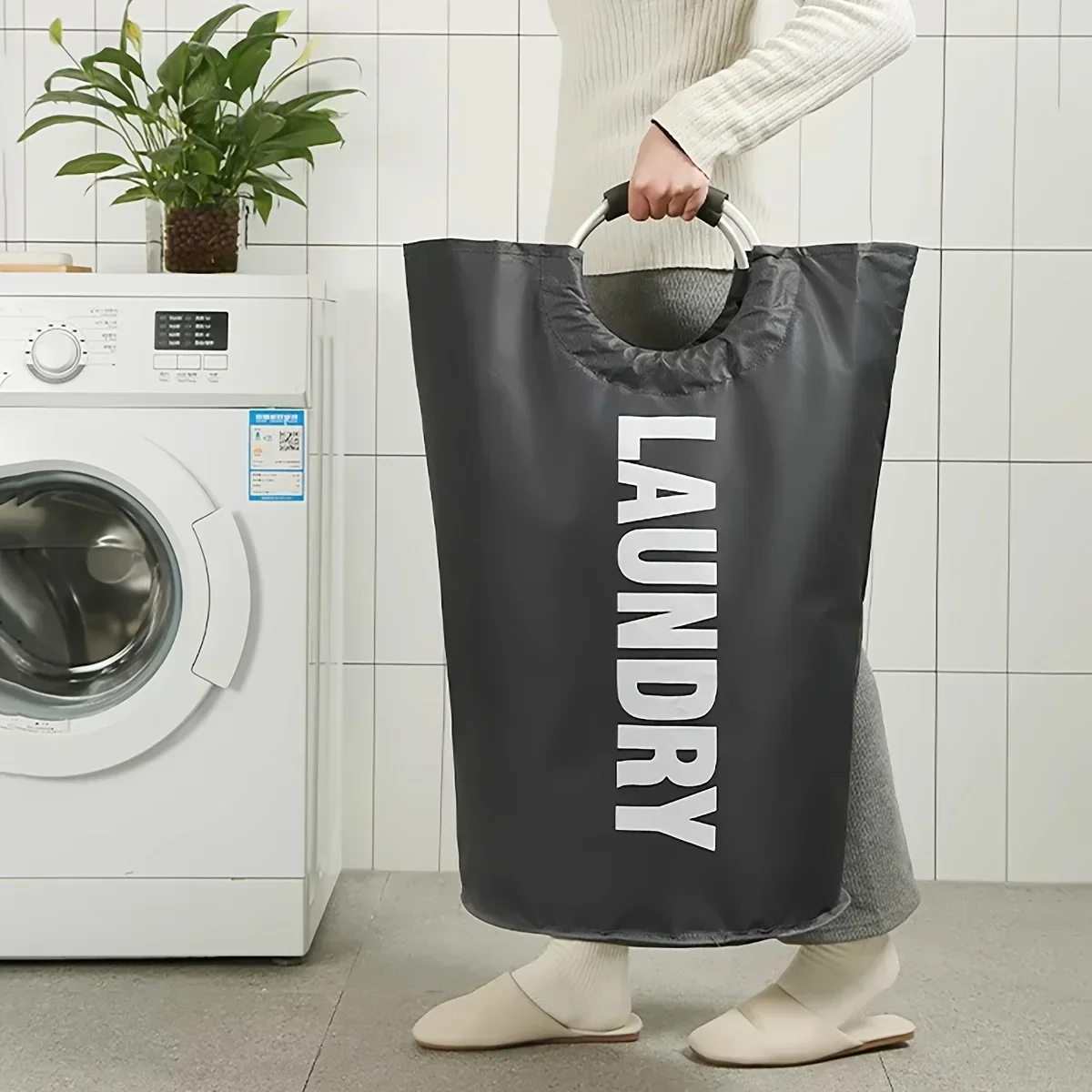 Laundry Basket Oxford Fabric Foldable for Laundry Room Dorm