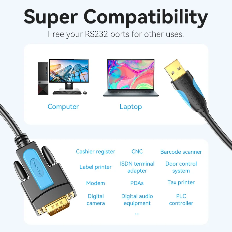 รูปสินค้า สาย USB to RS232 9 Pin สำหรับเครื่องชั่งและจอแสดงผล