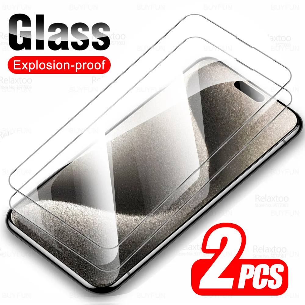 Per Iphone 15 Pro Max Glass 2Pcs Vetro Temperato Iphone15Pro Iphone15 Plus 15Pro I15 Promax Muslimate Screen Protector Cover