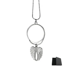 Custom Engraved Photo Pendant - Commemorative Charm and Unique Memorial Gift (Silvery  gift box)