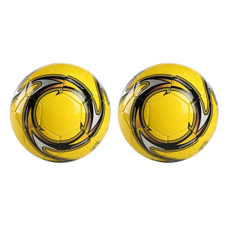 

2X train Leather Soccer Ball Size 5 train Match Football Non-Slip Football Game Indoor and Football