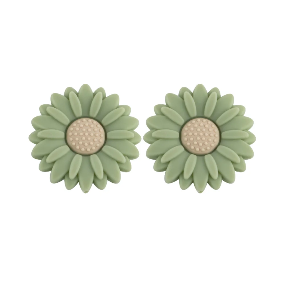 5 stücke 20/30 MM Neue Blume Silikon Perlen Für Schmuck Machen DIY Daisy Fokus Perlen Stift Armband schlüsselbund zubehör – Detail 4