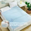 1 Pc Cooling fitted mattress topper waterproof fiitted sheet, Luxurious Soft for Hot Sleepers, Soft Fabric with Deep Pocket 1