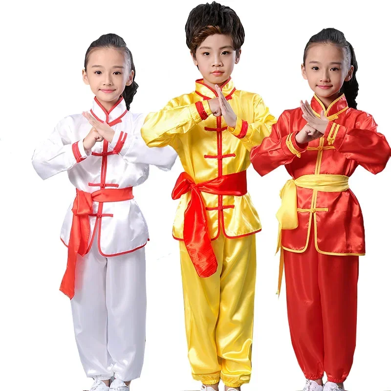 Chinese Traditional Wushu Costume Boys Girls Kungfu Pak Tai Chi Martial Art