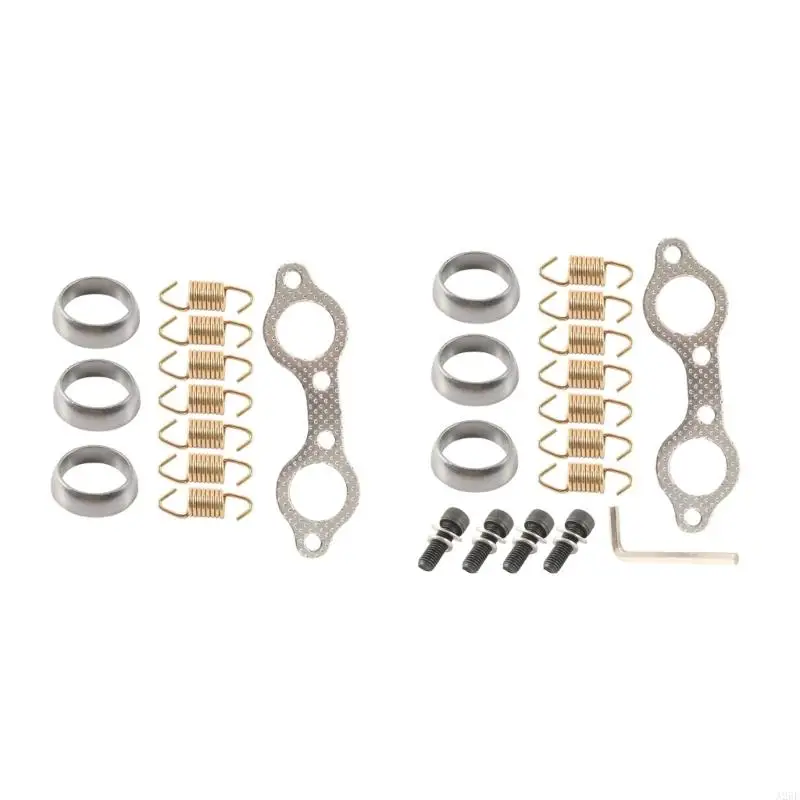High Temperature Resistant Exhaust Manifold Gasket Spring Set Vehicle Exhaust Repair Tool Replaces 5250091 for Vehicles