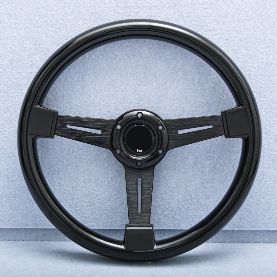 350 Mm/14 Inch Racewagen Drifting Stuurwiel Vervanging, Universeel Racestuur Auto Sport Stuurwiel Vervanging Gemodificeerd Accessoire (veelkleurig)(Zwart