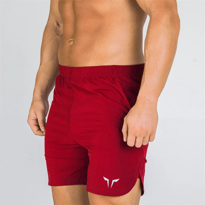 Men's double layered fitness shorts quick drying breathable shorts gym training clothes summer 5