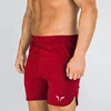 Men's double layered fitness shorts quick drying breathable shorts gym training clothes summer 5