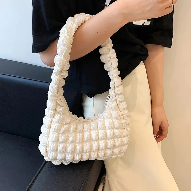 

Women Small Shoulder Bags 2022 High Quality Underarm Bag Female Luxury Designer Handbags And Purse Fashion Pleated Evening Totes
