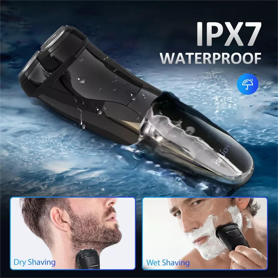SEJOY 3D Electric Shaver Wet &Dry Rotary Shavers Pop-up Trimmer Waterproof Gifts 6