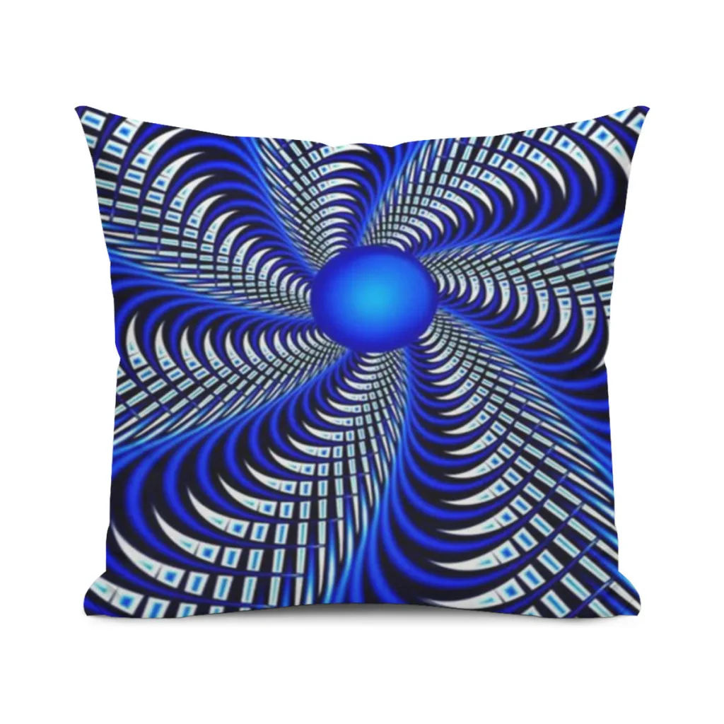 

Vertigo Hypnotic Screw Funny Pillow Case Home Bedroom Living Room Sofa Cushion Cover 45x45cm Peach Skin Pillowcase