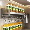 Wall-mounted Kitchen Organizer Shelf Spice Storage Rack Household Seasoning Chopsticks Knife Spoon Shovel Storage Holder 4