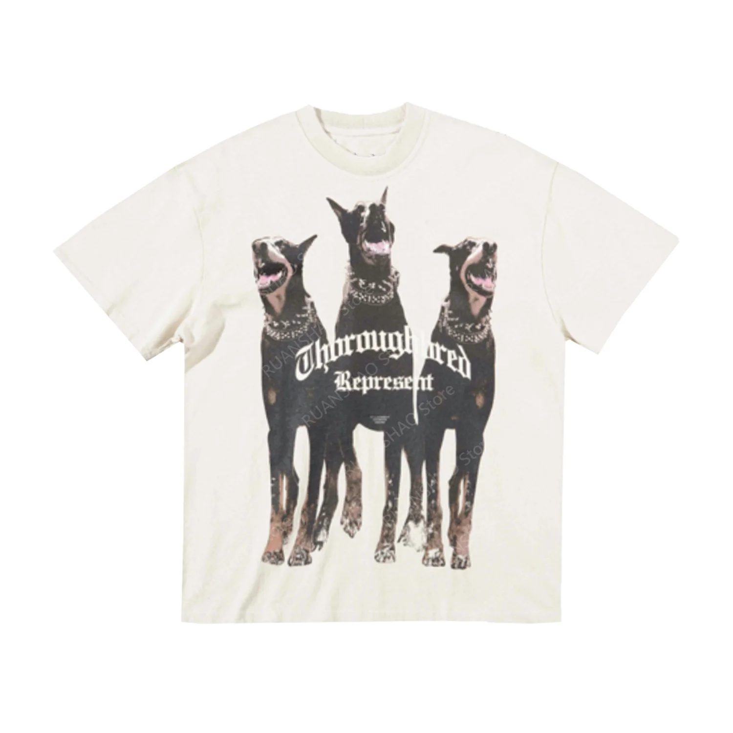 New Style High Street Niche Graffiti Hip-Hop Short-Sleeved TShirt Man Women Summer Cotton Comfort Design Print Overdsize Top
