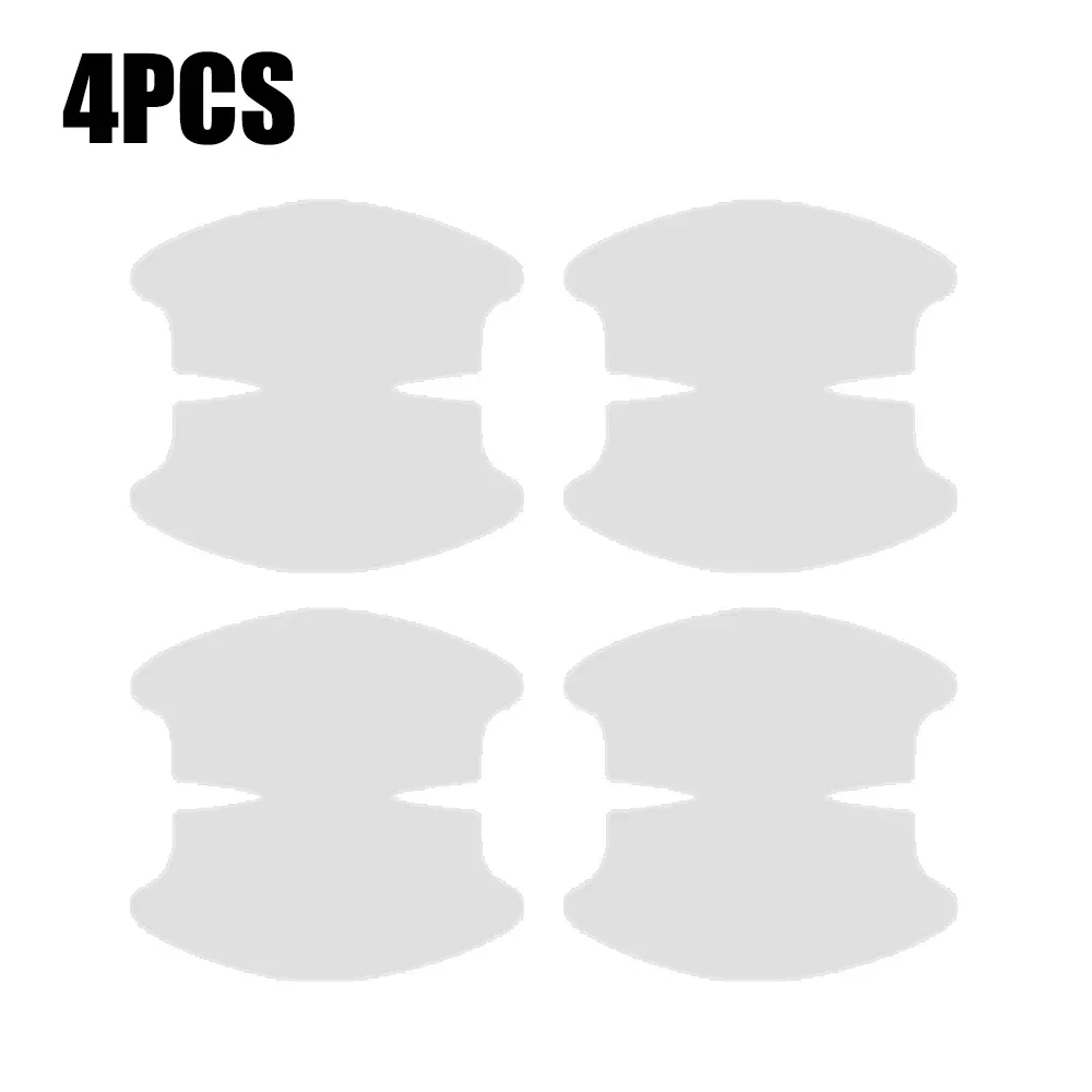 Car Stickers 4PCS Universal Car Door Handle Bowl Scratch Protective Stickers Transparent Car Handle Anti-collision Protection Strip