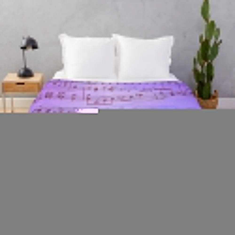 Blue Sheet Music On Paper Machete Throw Blanket Bed Coperte Per Sacco A Pelo Da Spiaggia Alla Moda Del Venerdì