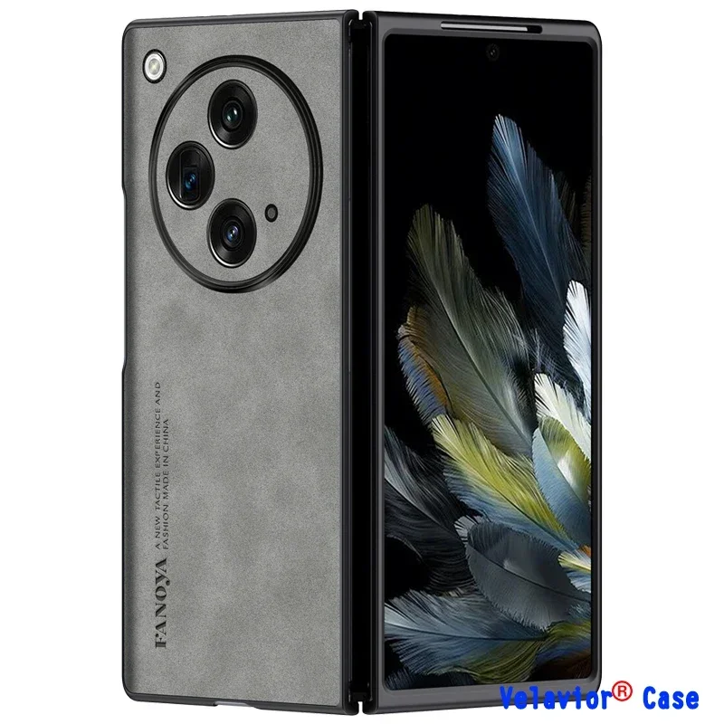 Per Oneplus Open Oppo Find N3 Custodia Antiurto Paraurti Per 1 + Open Shell Luxury Leather Matte Folding Phone Back Funda Findn3 Cover