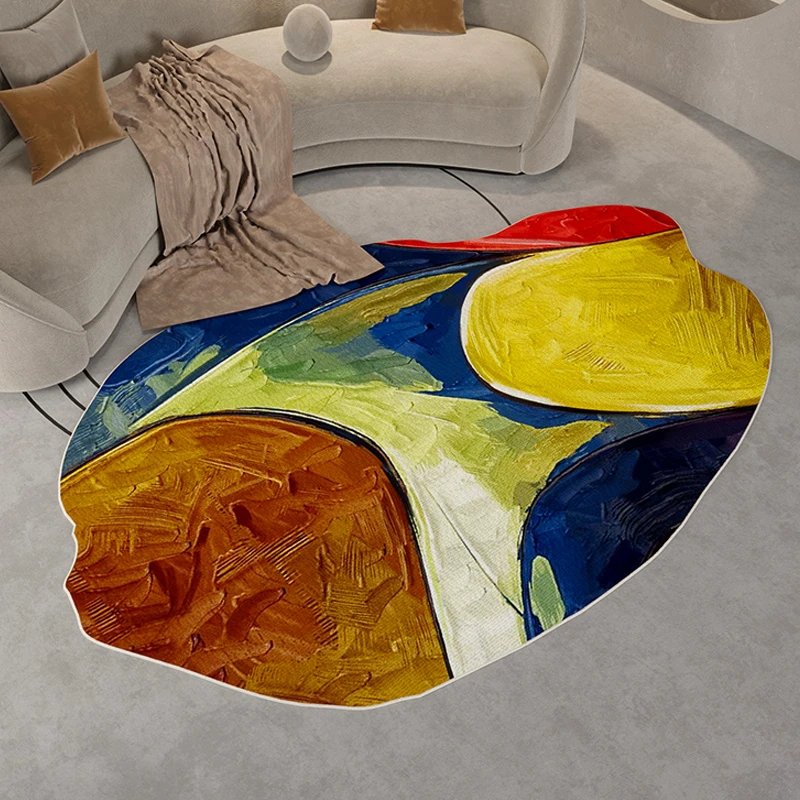 Irregular Oval Large Area Living Room Carpet Ig Simple Specialshaped