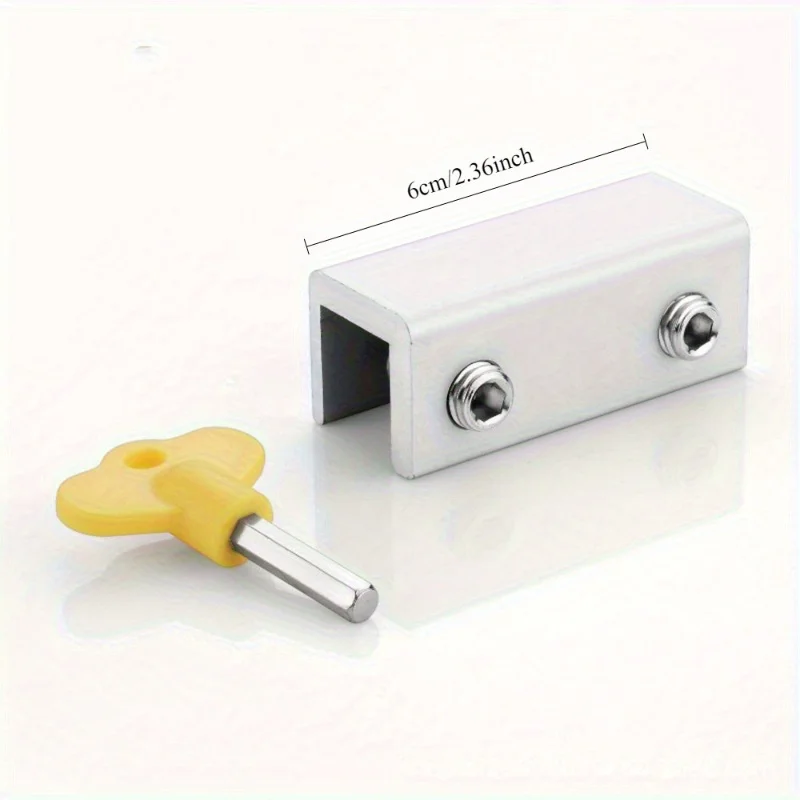 Window Lock Sliding Door Aluminum Alloy Safety Sliding Window Stopper Screen Fixing Buckle for Children 1 PCS