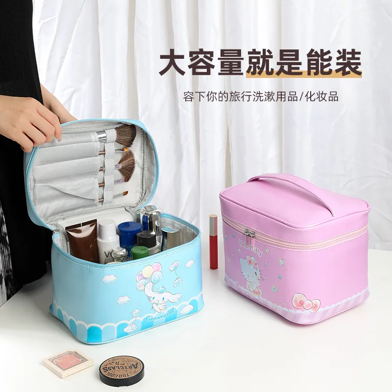 Hello Kitty Cosmetic Bag High-capacity Sanrio Cartoon Storage Bag