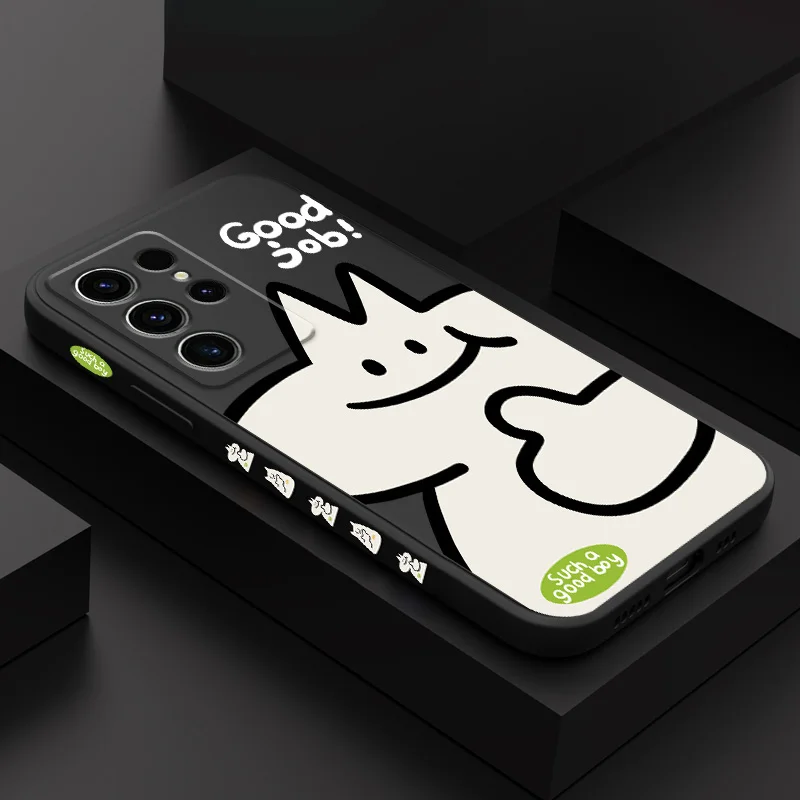 Thinking White Phone Case Per Samsung Galaxy S24 S23 S22 S21 S20 S10 S10E Ultra Plus Fe Note 20 Ultra 10 Plus Cover