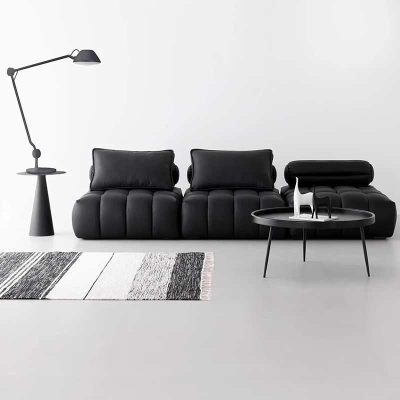 

Modern Beautiful Living Room Sofa Comfortable Black Modular Lazy Simple Sofa Sectional Personality Canape Salon Home Furniture