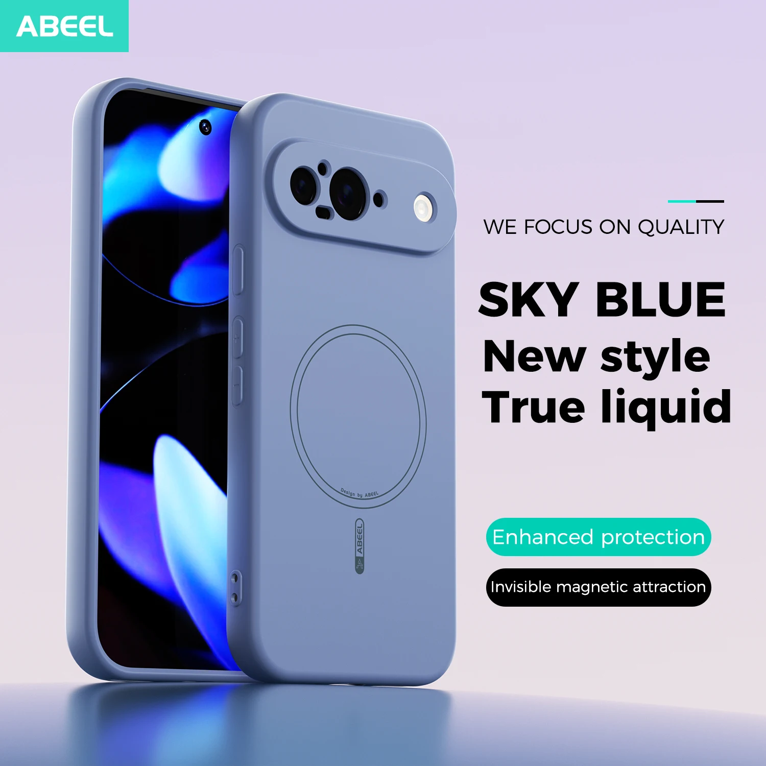 Silky Touch Liquid Silicone Phone Case with Magnetic Wireless Charging Protection