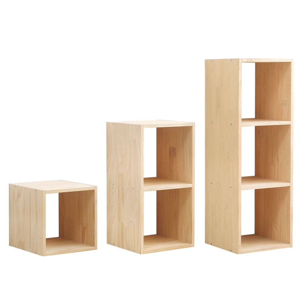 Children's Room Bookcase Free Combination Cabinet Solid Wood Lattice Cabinet Floor-to-ceiling Picture Bookcase Toy Storage Shelf