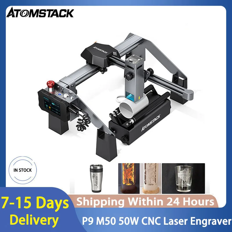 ATOMSTACK P9 M50 CNC Router DIY Dual-Laser Engraver Cutting Machine Aluminum Alloy Laser Engraving Carved Metal Wood Acrylic