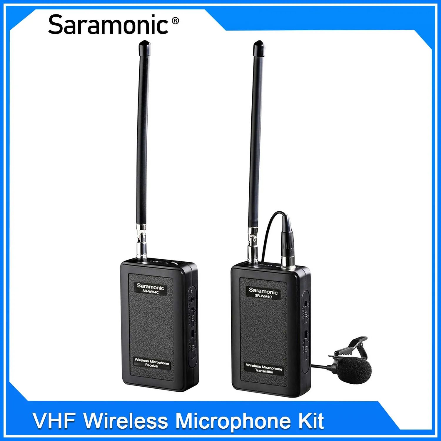 

Комплект беспроводного микрофона Saramonic WM4C/WM4CA/WM4CB VHF с петличными передатчиками и приемниками для цифровой зеркальной камеры и видеокамеры