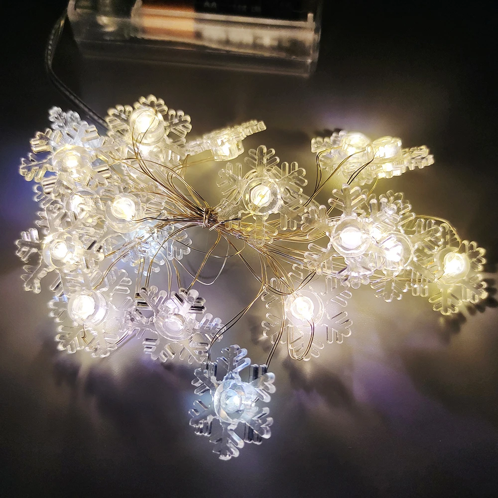 Weihnachten Led Lichterketten Santa Claus Schneeflocke Girlande Fee Beleuchtung Weihnachten Baum Haus Garten Weihnachten Party Decor Neue Jahr – Detail 7