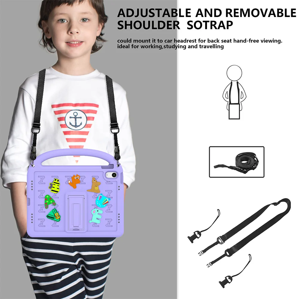 Whimsical EVA Tablet Case with Built-in Pen Slot - Durable and Fun Design