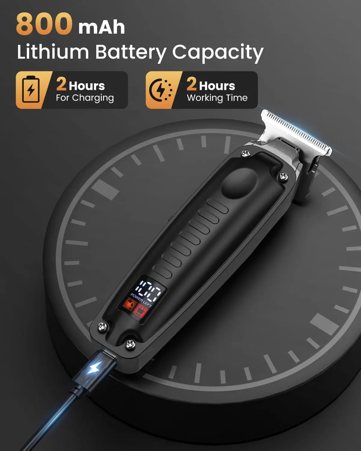 Sejoy Hair Clippers for Men, Hair Trimmer Professional Cordless Barber Machines Mens Shaver Gifts 4