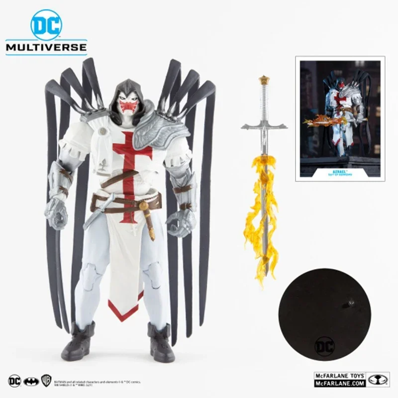 

Genuine Mcfarlane Dc Azrael White Templar Gold Label Dc Comics Toys Action Figure Collection Model Children Toys Birthday Gift