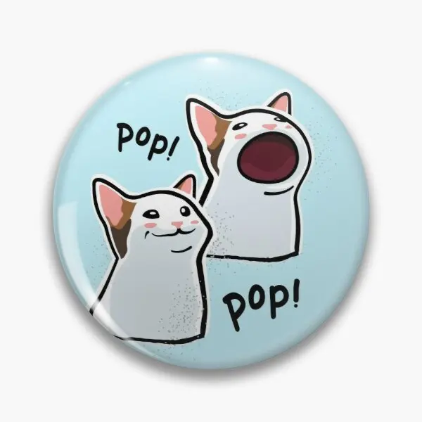 Pop Cat Meme Popcat Popping настраиваемая мягкая булавка для пуговиц креативный подарок