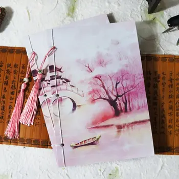 New A5 Vintage Original Thread Bound Chinese Style Tassel Diary Note Book Sketchbook Journal 1