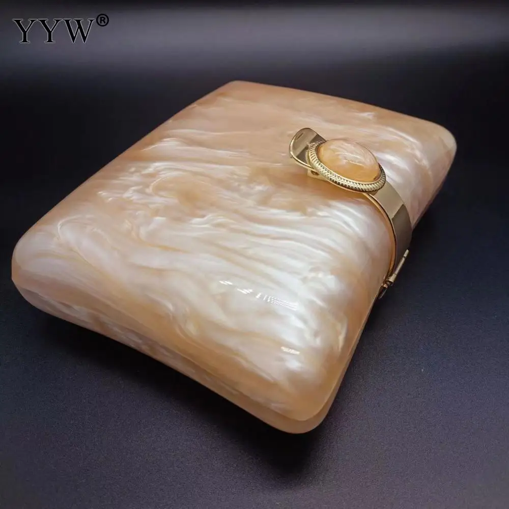 Evening Clutch Bags For Women Acrylic Pearl Shell Bead Handbag For Wedding Banquet Party Chain Crossbody Purse Designer Bag 2023